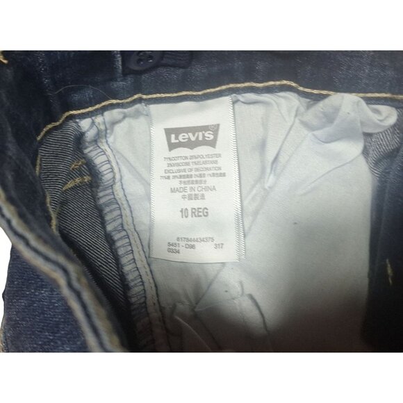 Levis Boyfriend Jeans Size 10 Regular - Adjustable Waistband Relaxed Fit Dark Wa - Picture 6 of 6